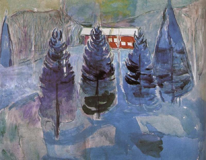 Edvard Munch Red depot and Forest